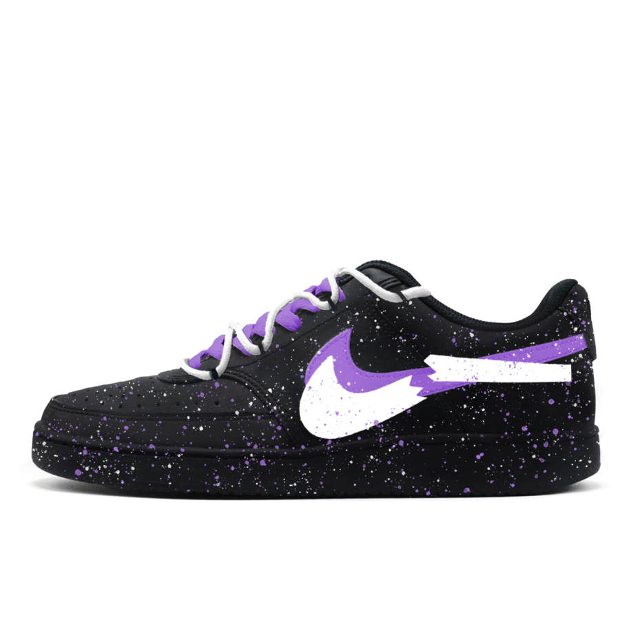 Nike Nike Court Vision 1 Purple Starlight Synthetic Leather Cushioning Abrasion Resistant Low top Skateboard Shoes Unisex