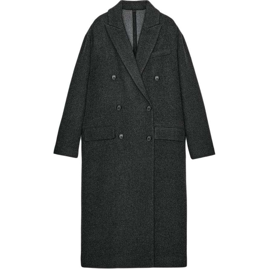 ZARA Coats Women's Gray Moderate
