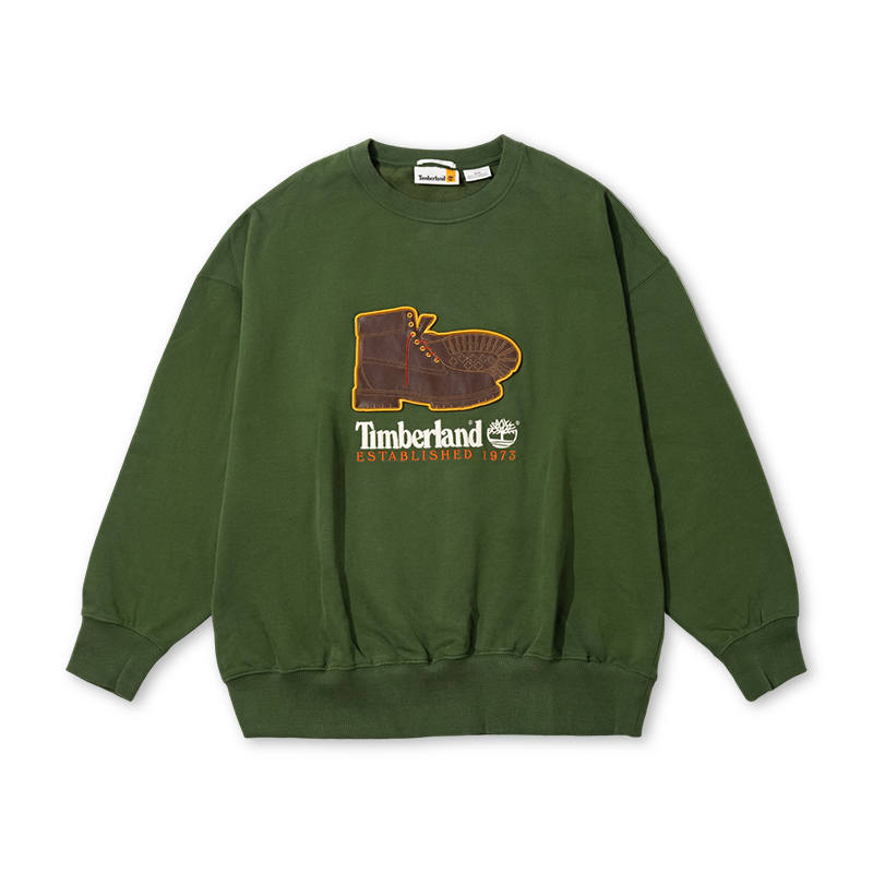 Timberland AF New Box Fit Badge Sweatshirt Unisex Green