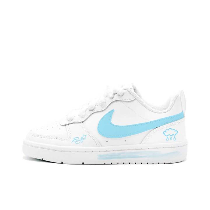 Nike Nike Court Borough 2 Cloud Star Rain, Kung Fu Rabbit Leather Cushioning Abrasion Resistant Slip Resistant Low top