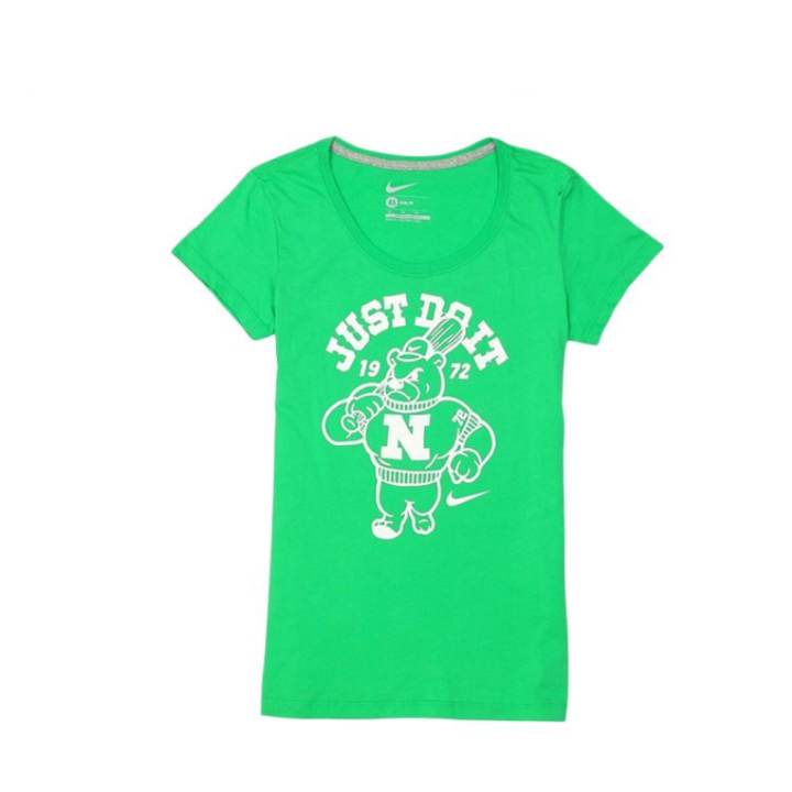 Nike Nike T Shirts Women's Green Crew Neck Moderate
