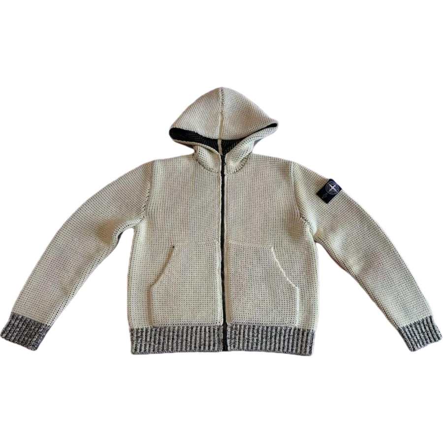 STONE ISLAND Knitwear Unisex Beige Hooded Non Detachable Moderate