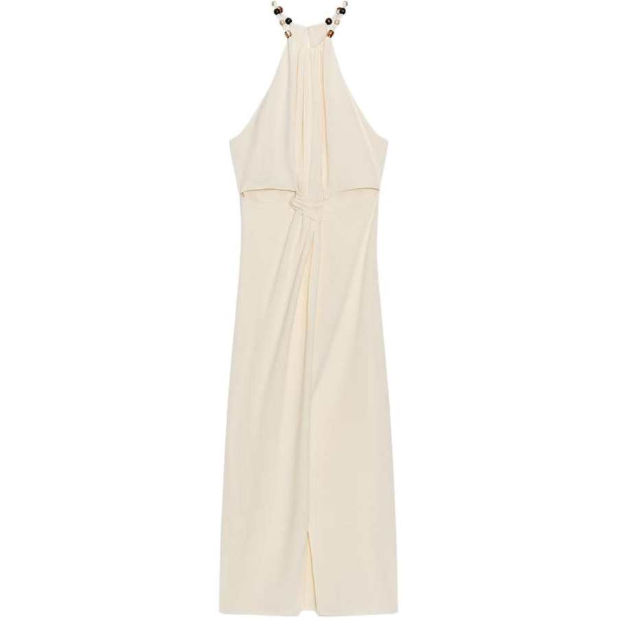ZARA Sleeveless Dresses Women's Yellow Moderate