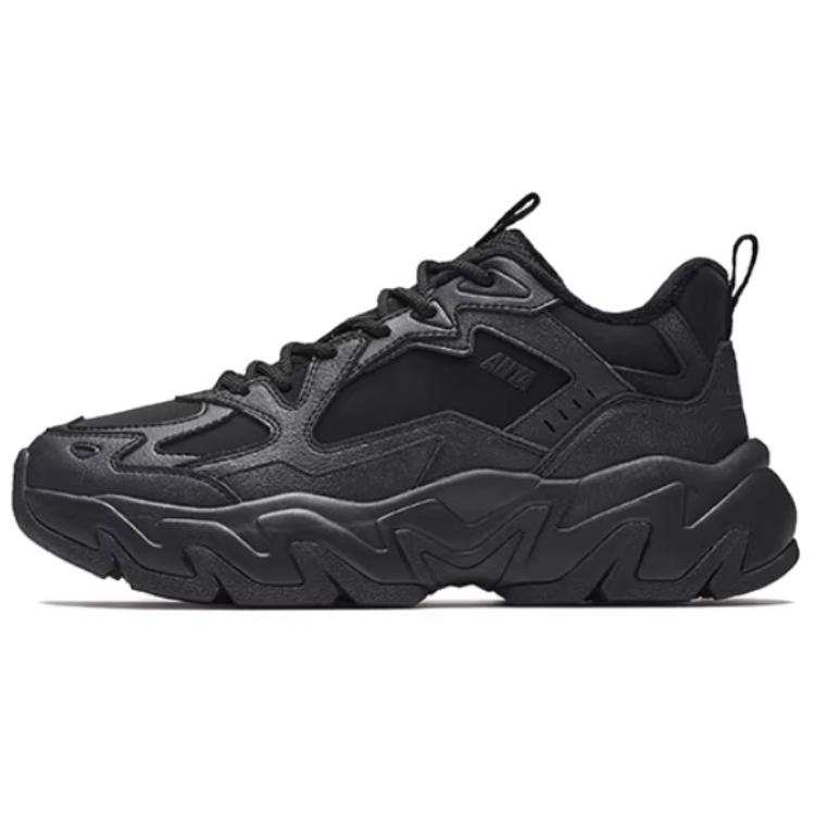 Anta Rock Fleece Lined Comfortable, Fashionable Low top Casual Shoes Women's Basic Black