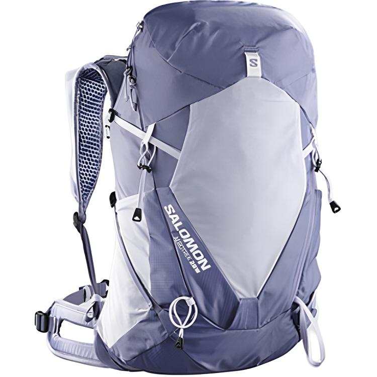 SALOMON 28L Double Shoulder Outdoor Bag Polyester Eagle Gray Blue & White Color Women's