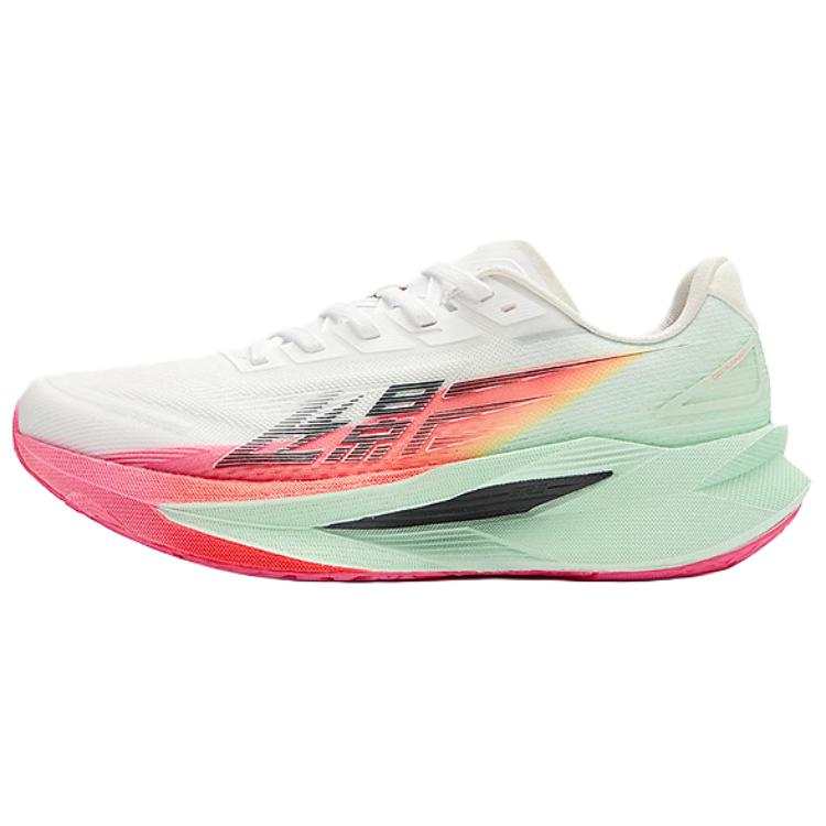 QIAODAN Flying Shadow 6.0 Fabric Cushioning Breathable Rebound Low top Running Shoes Men's White Pink Green