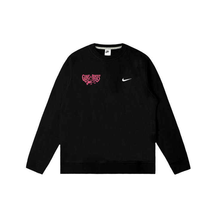 Nike Nike Club Sweatshirts Men's Black Crew Neck Moderate Regular