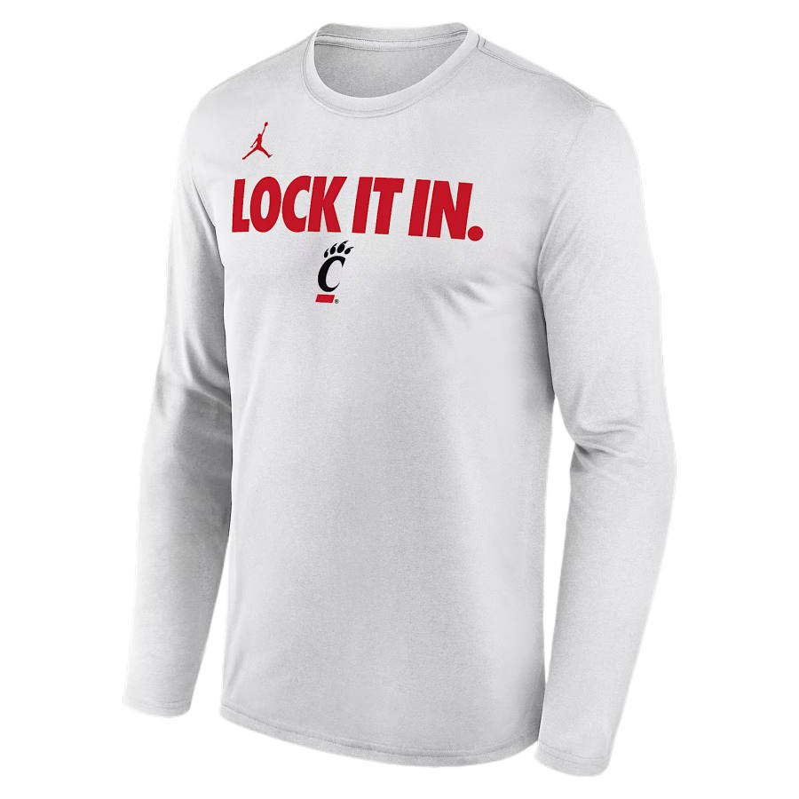 Jordan Jordan Cincinnati 2026 On-Court Bench Men's Jordan Dri-FIT College Long-Sleeve T-Shirt