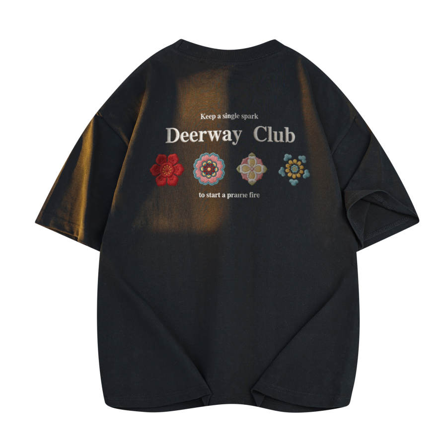 DEERWAY T Shirts Unisex Crew Neck Moderate Straight Fit