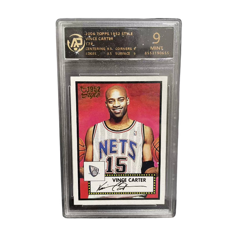 Topps 1952 Style Net, Vince Carter, Half Man Half God, Autographed Card, Rare Collectible Edition Graded Cards 1 Pc