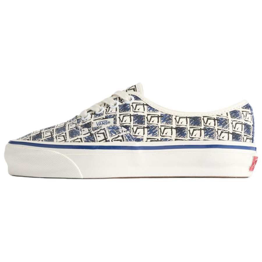 Vans Premium Authentic 44 Canvas Skateboard Shoes Unisex Marine Blue