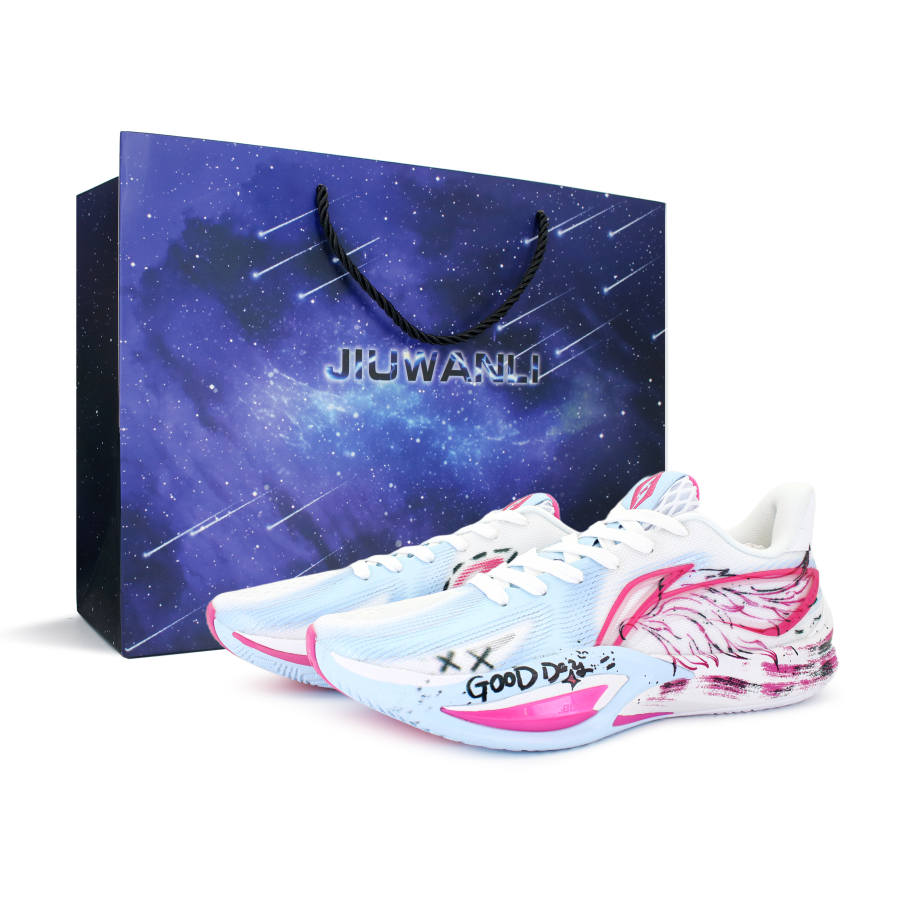 Li-Ning Li Ning Speed 3 Breathable Support Lightweight Rebound Grip Low top BOOM Technology Basketball Shoes Men's Blue Pink