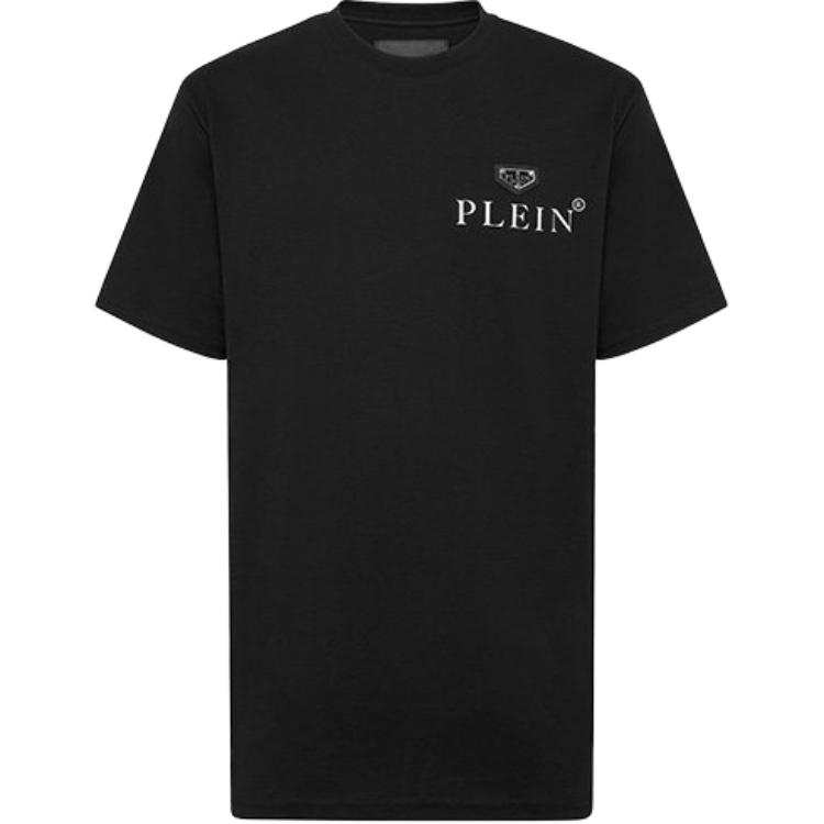PHILIPP PLEIN T Shirts Men's Black Crew Neck Moderate