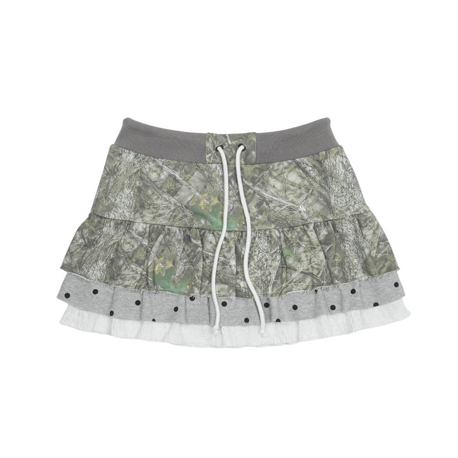 GRAILZ SS26 REAL TREE CAMO LAYERED SKIRT Casual Short Skirts Women's