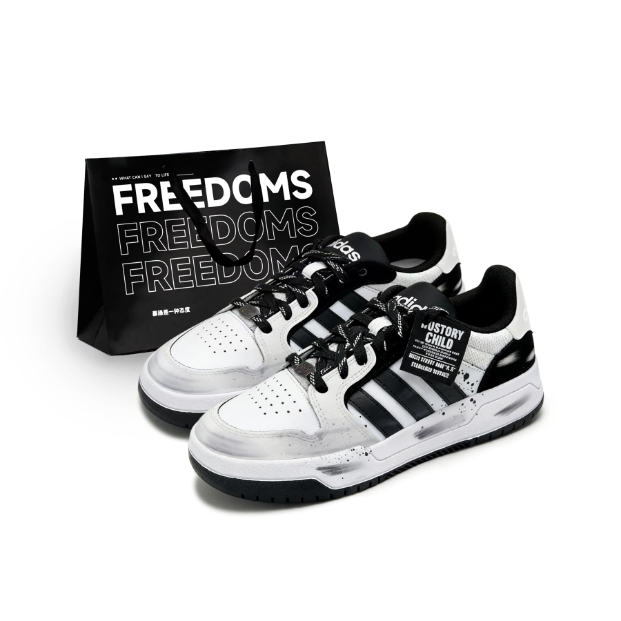Adidas Neo Entrap Low top Skateboard Shoes Unisex Gray White Black
