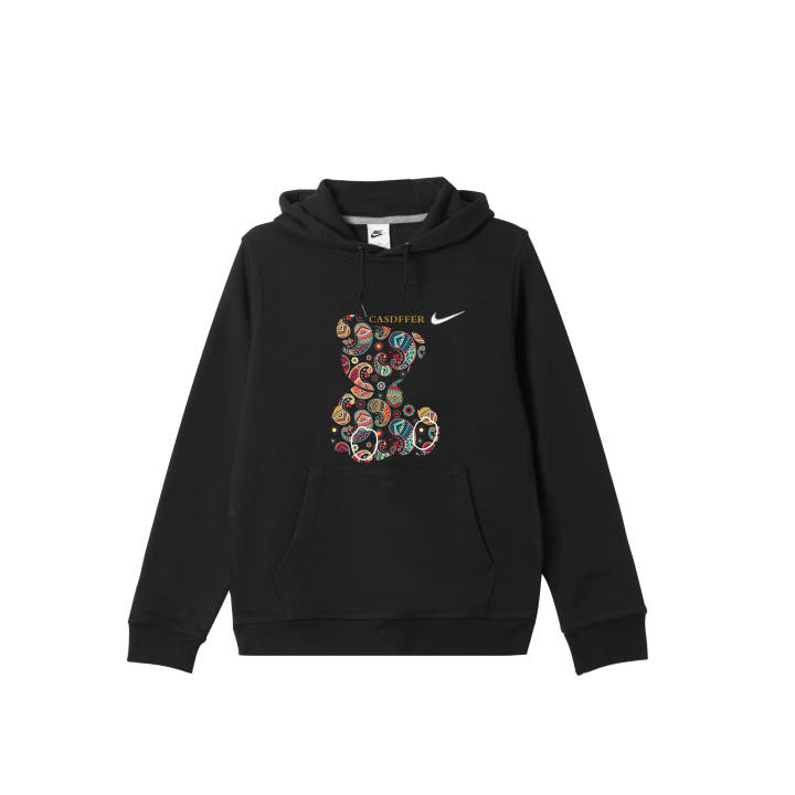 Nike Nike Club Sweatshirts Men's Black Hooded Thickened Regular