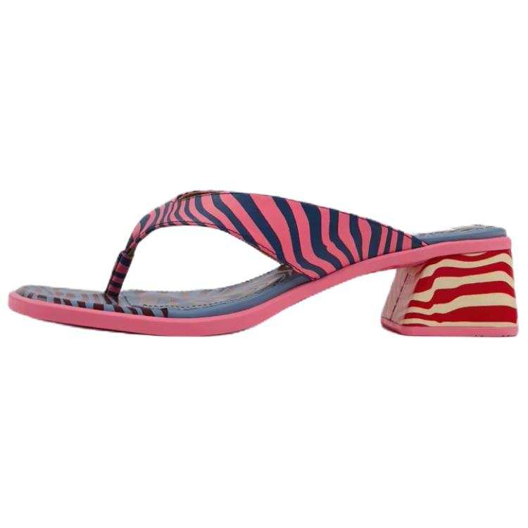 CAMPER Twins Rubber Sole Abrasion Resistant Flip Flops Women's Pink Blue