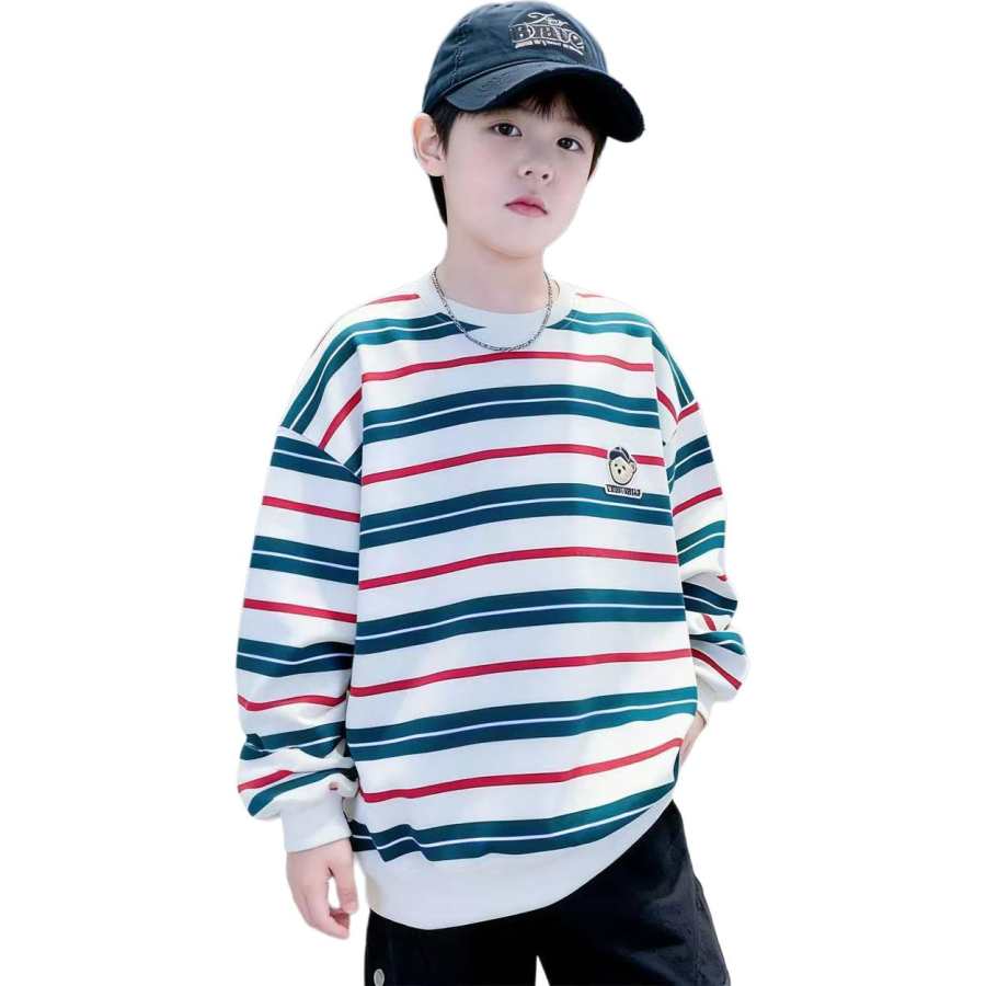 PLANDOO Kids Sweatshirts Crew Neck Moderate