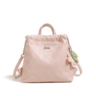 Barbie Synthetic Leather Backpack Regular Women's Multicolor