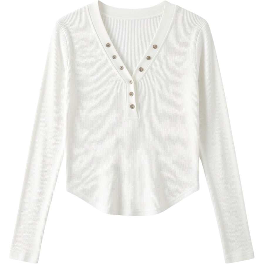 CHARM GLOW T Shirts Women's V Neck Moderate
