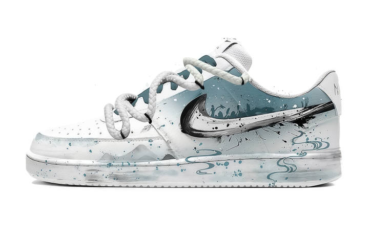 Nike Nike Court Vision Cloud Rising And Falling Cushioning Slip Resistant Low top Skateboard Shoes Men's Peacock Green