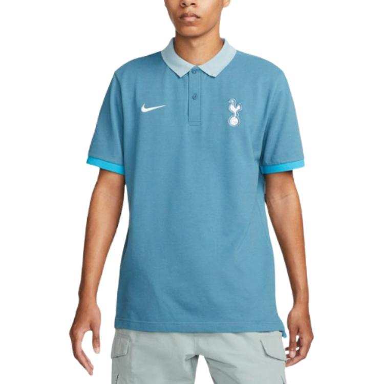 Nike Nike Polo Shirts Men's Blue Polo Collar Moderate Straight Fit