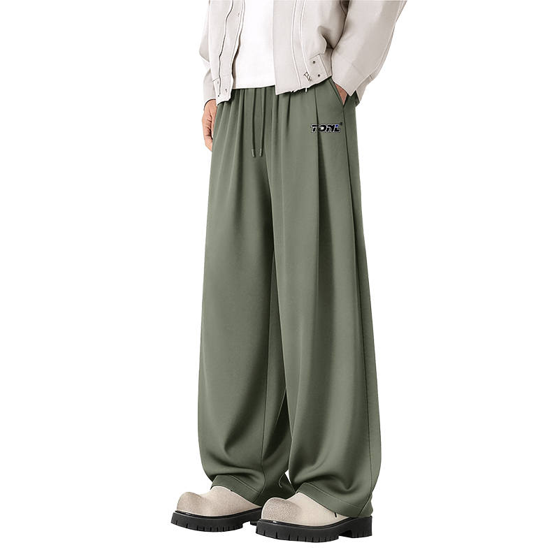 Tonlion Casual Pants Unisex Thin Wide Leg Pants