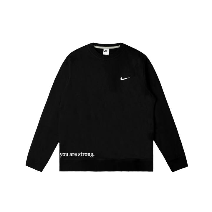Nike Nike Club Sweatshirts Men's Black Crew Neck Moderate Regular