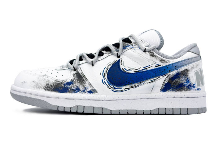 Nike Nike Dunk Abrasion Resistant, Breathable, Slip Resistant Low top Skateboard Shoes Men's Blue Gray