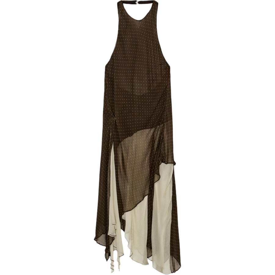 ZARA ZW Slip Dresses Women's Multicolor Halter Moderate Midi Skirt