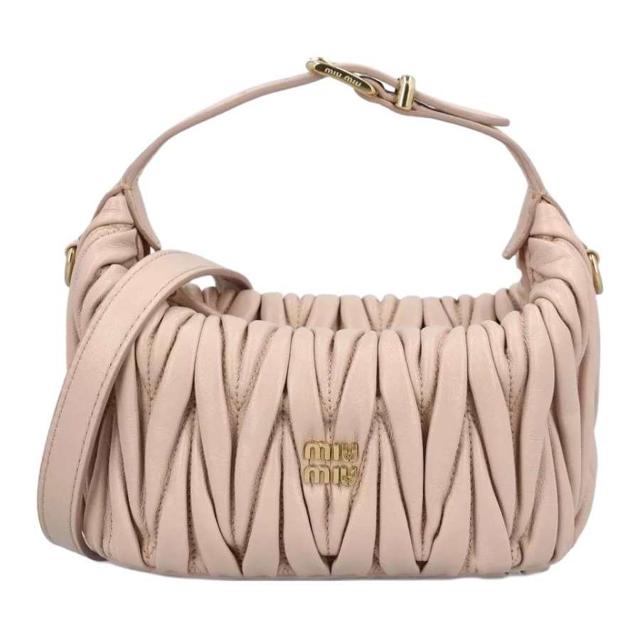MIU MIU Leather Handbag Mini Women's Pink