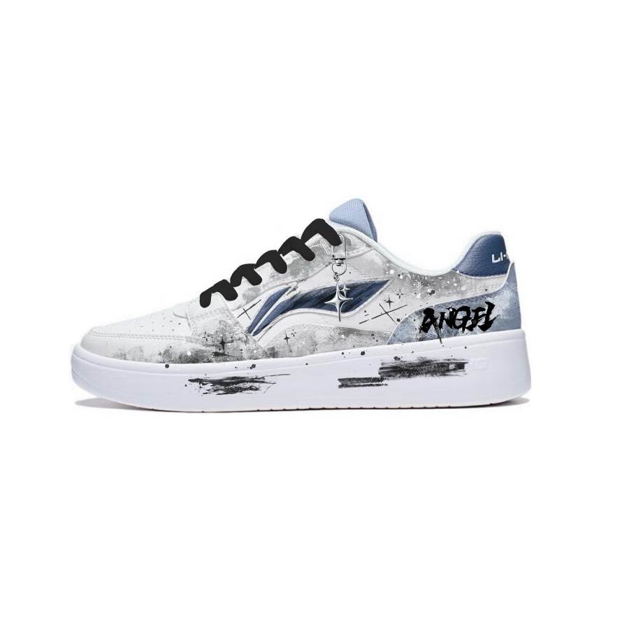 Li-Ning Li Ning Sycee Synthetic Leather Cushioning Height Increasing Abrasion Resistant Slip Resistant Low top Skateboard Shoes