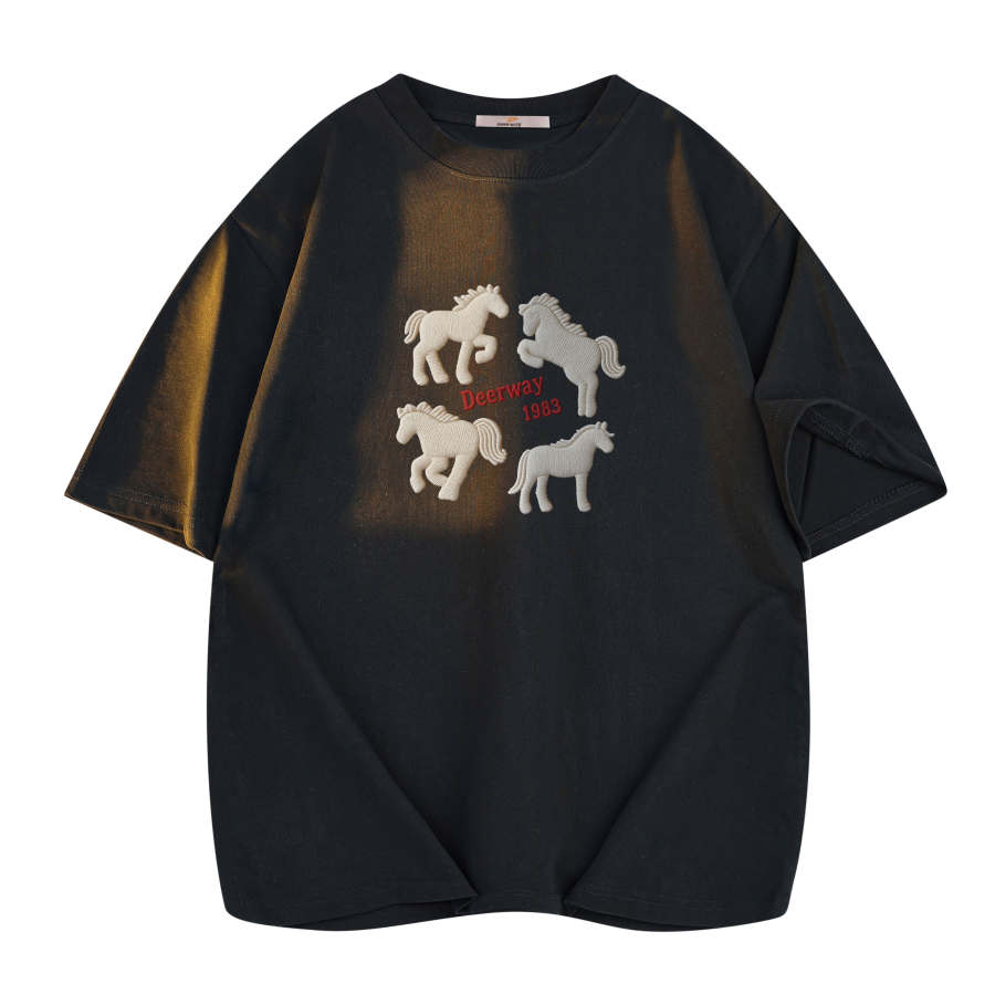 DEERWAY T Shirts Unisex Crew Neck Moderate Straight Fit