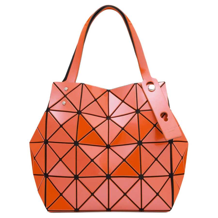 ISSEY MIYAKE CARAT Polyvinyl Chloride Resin Tote Handbag Women's Vermilion