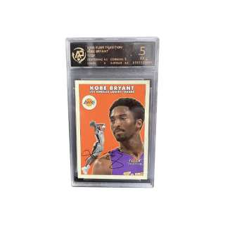 FLEER Lakers, Kobe Bryant, Black Mamba, Autographed Card, Rare Collectible Edition Graded Cards 1 Pc