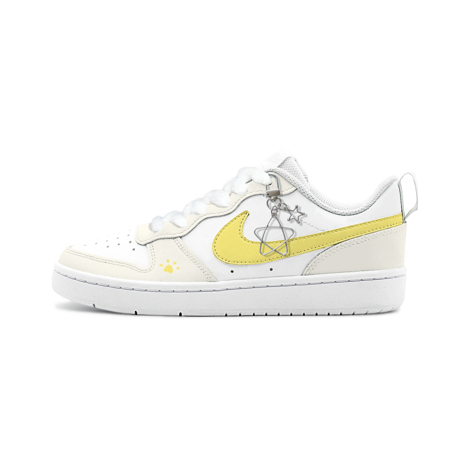 Nike Nike Court Borough Lemon Bubble By Ling Sheng Manufacturing Slip Resistant Low top Kids' Skateboarding Shoes