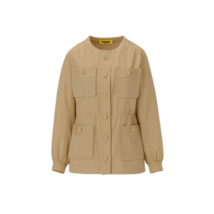 Onitsuka Tiger SS26 WS JACKET Crew Neck Jacket Women's Beige