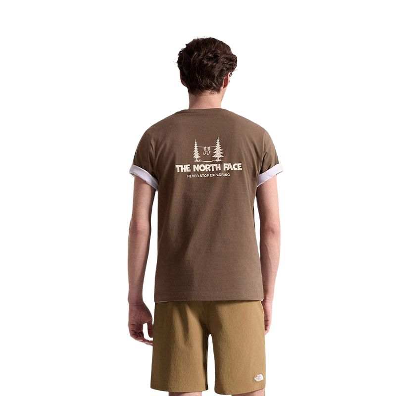 THE NORTH FACE T Shirts Unisex 1OI/Smoky Brown Crew Neck Moderate