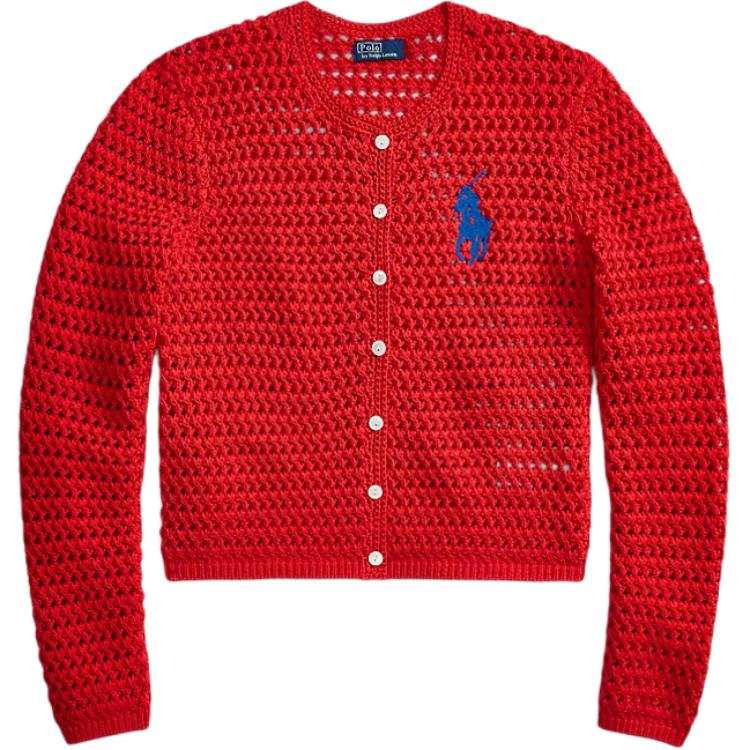 Polo Ralph Lauren crochet appliqué cardigan