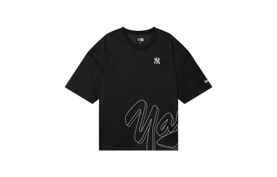 New Era T Shirts Unisex Black Crew Neck Moderate