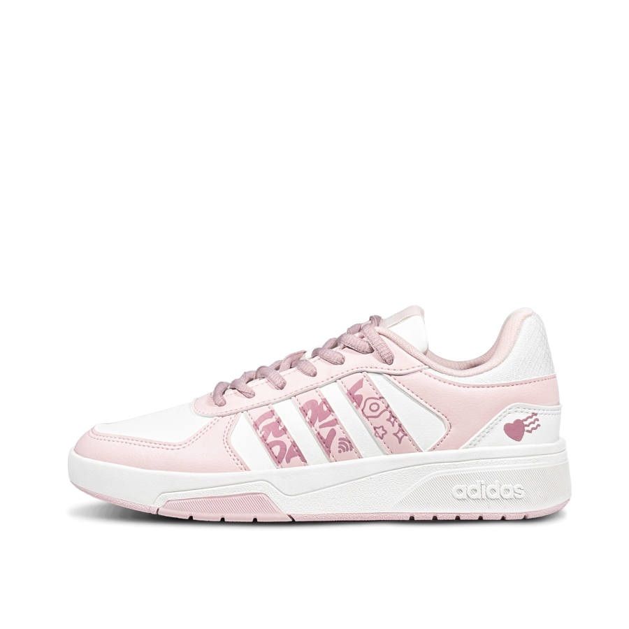 Adidas Adidas COURTBEAT Sweetheart Graffiti Low top Skateboard Shoes Unisex Pink White