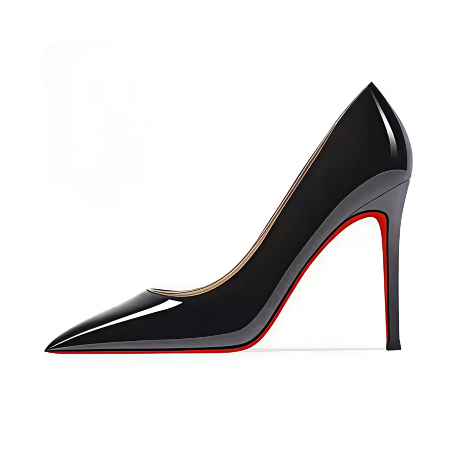 DUSHILIREN Patent Leather Slim Heel High Heels Women's
