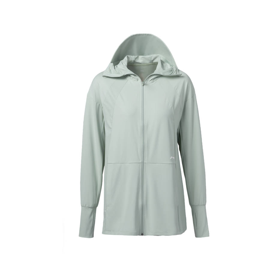 Li-Ning Li Ning Breathable And Cool Feeling Sun Protection Clothing Women's Tallow Green