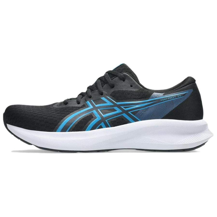 ASICS Patriot 14 Classic And Versatile Abrasion Resistant Breathable Rebound Racing Running Shoes Men's Black Blue
