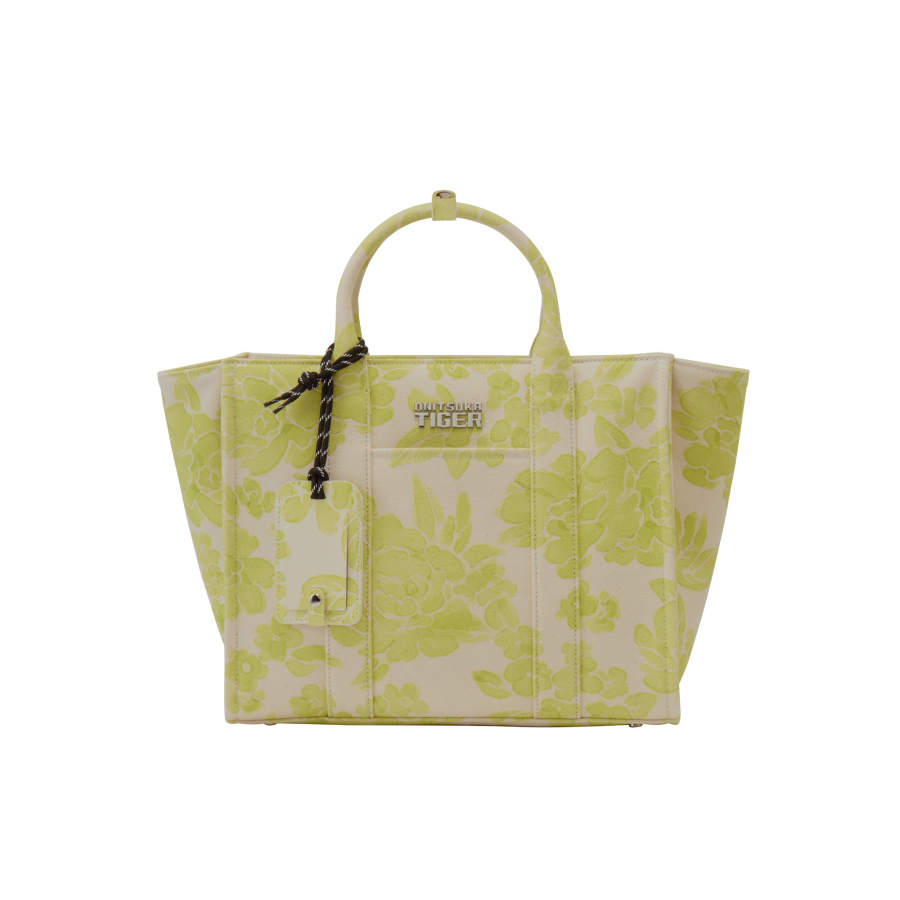 Onitsuka Tiger Cotton Tote Handbag Medium Unisex Yellow