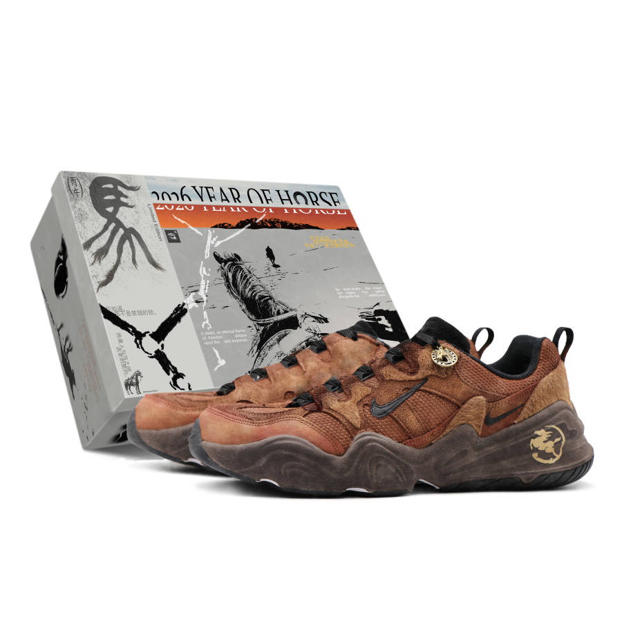 Nike Nike Tech Hera Slip Resistant Abrasion Resistant Low top Casual Shoes Unisex Brown