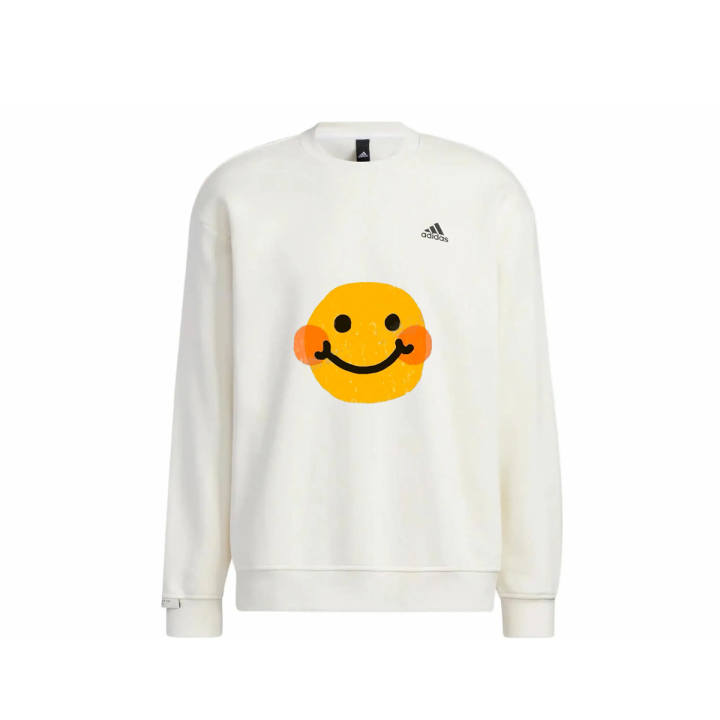 Adidas Adidas LABEL Sweatshirts Unisex White Crew Neck Moderate Regular