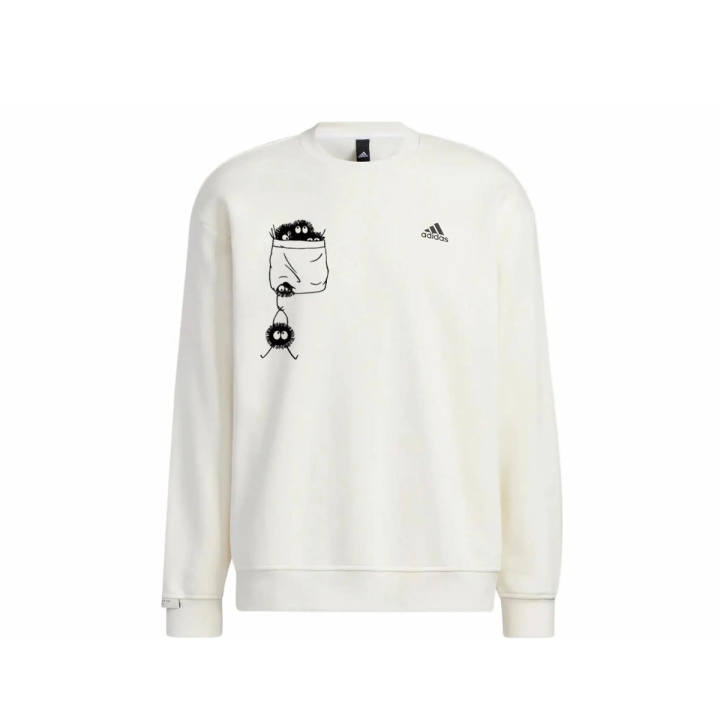 Adidas Adidas LABEL Sweatshirts Unisex White Crew Neck Moderate Regular