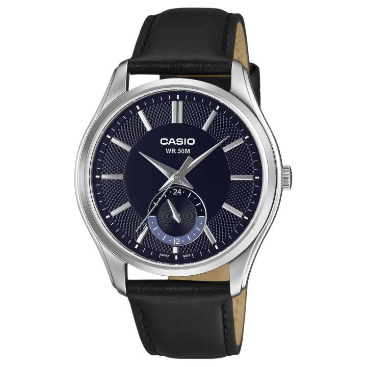 CASIO CASIO STANDARD Quartz Movement Genuine Leather Strap Watch Men's Watches Black Dial