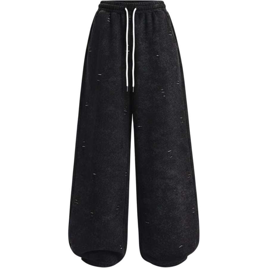 Sugarfunk Casual Pants Women's Black Gray Moderate Wide Leg Pants